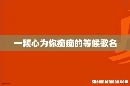一颗心为你痴痴的等候歌名