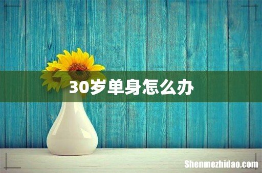 30岁单身怎么办