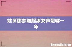 姚贝娜参加超级女声是哪一年