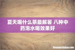 夏天喝什么茶最解暑 八种中药泡水喝效果好