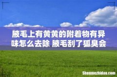 腋毛上有黄黄的附着物有异味怎么去除 腋毛刮了狐臭会减轻吗