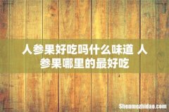人参果好吃吗什么味道 人参果哪里的最好吃