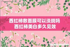 西红柿敷面膜可以淡斑吗 西红柿美白多久见效