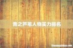 青之芦苇人物实力排名