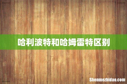 哈利波特和哈姆雷特区别