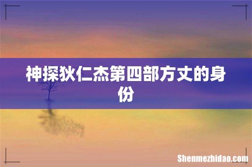 神探狄仁杰第四部方丈的身份