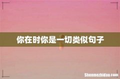 你在时你是一切类似句子