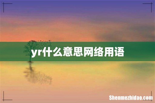 yr什么意思网络用语