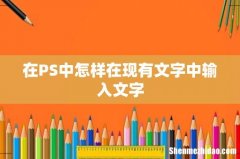 在PS中怎样在现有文字中输入文字