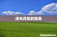 浮光月影的寓意