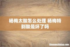 杨梅太酸怎么处理 杨梅特别酸是坏了吗