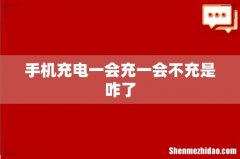 手机充电一会充一会不充是咋了