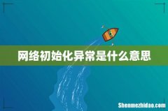 网络初始化异常是什么意思