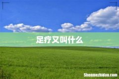 足疗又叫什么