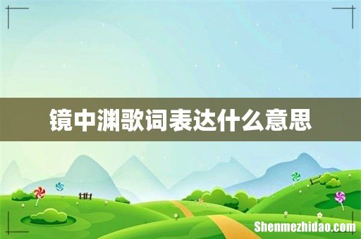 镜中渊歌词表达什么意思