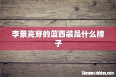 李景亮穿的蓝西装是什么牌子