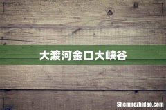 大渡河金口大峡谷