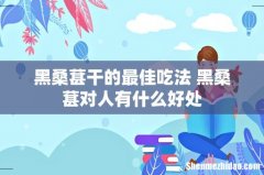 黑桑葚干的最佳吃法 黑桑葚对人有什么好处