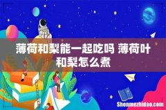薄荷和梨能一起吃吗 薄荷叶和梨怎么煮