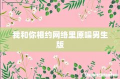我和你相约网络里原唱男生版