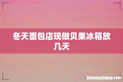 冬天面包店现做贝果冰箱放几天