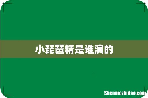 小琵琶精是谁演的