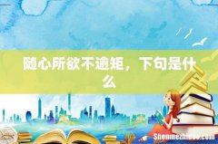随心所欲不逾矩，下句是什么