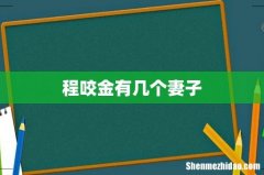 程咬金有几个妻子