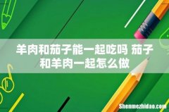 羊肉和茄子能一起吃吗 茄子和羊肉一起怎么做
