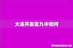 大连开发区九中如何