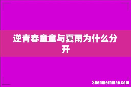逆青春童童与夏雨为什么分开