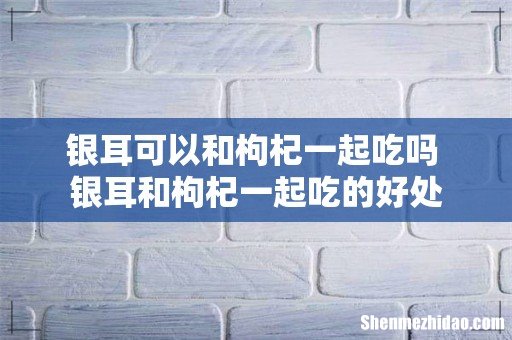 银耳可以和枸杞一起吃吗 银耳和枸杞一起吃的好处