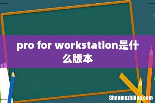 pro for workstation是什么版本