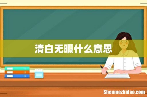 清白无暇什么意思