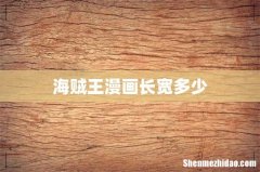 海贼王漫画长宽多少