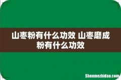 山枣粉有什么功效 山枣磨成粉有什么功效