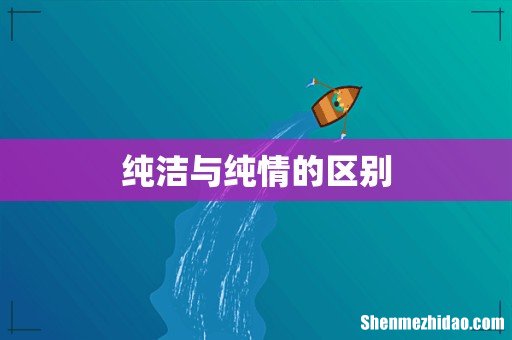 纯洁与纯情的区别