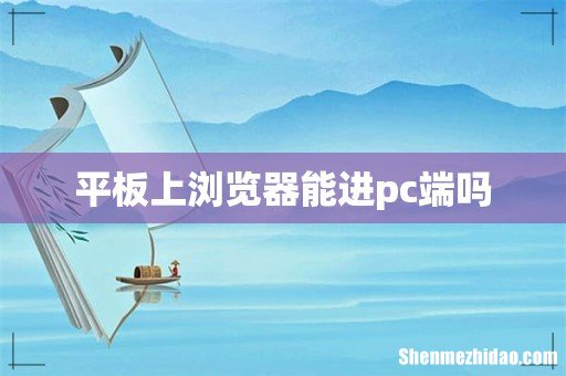 平板上浏览器能进pc端吗