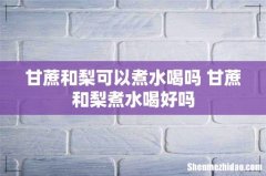甘蔗和梨可以煮水喝吗 甘蔗和梨煮水喝好吗