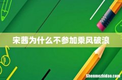 宋茜为什么不参加乘风破浪