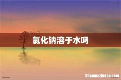 氯化钠溶于水吗