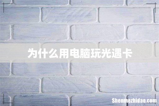 为什么用电脑玩光遇卡