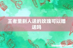 王者里别人送的玫瑰可以赠送吗