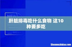 肝脏排毒吃什么食物 这10种要多吃