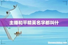 主播和平精英名字都叫什