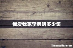 我爱我家李启明多少集