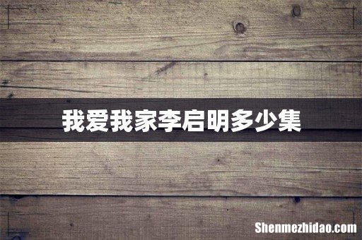 我爱我家李启明多少集