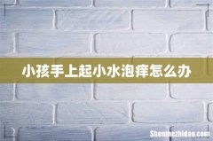 小孩手上起小水泡痒怎么办