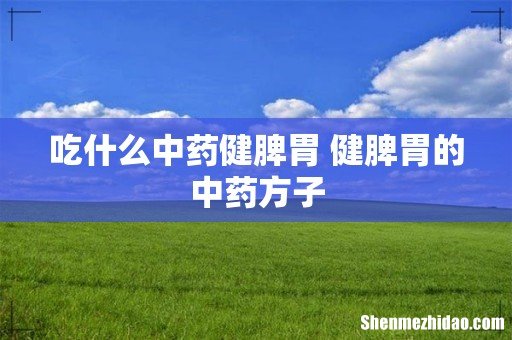 吃什么中药健脾胃 健脾胃的中药方子