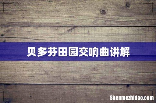 贝多芬田园交响曲讲解
